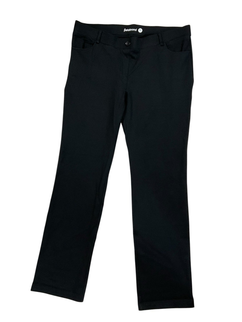Betabrand Black Stretch Dress Pants XXL Long Work Trousers